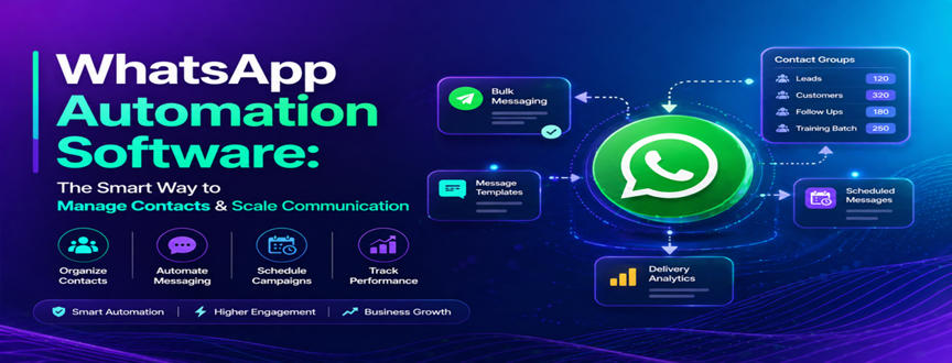 WhatsApp Communication Software automates messaging, manages contacts, and improves customer engagement for faster, scalable business communication.