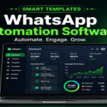 ChatIQ Business Templates interface showing automated WhatsApp messages, interactive buttons, carousel messaging, and rich media communication features for businesses